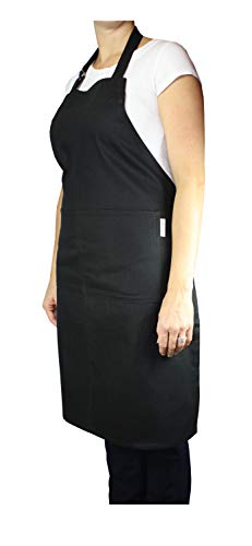Mükitchen | Müapron Is 100% Cotton | Stylish Cooking Apron With Pockets For Women And Men | Machine Washable And Durable | Onyx #TOP1