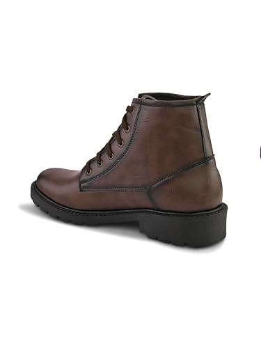 Image of Prolific Men's Ankle Lace-up Boots | High Ankle Boot| Formal, Office & Casual Wear Shoes | Soft Cushioned Insole, Slip-Resistance, Dynamic Feet Support, Arch Support & Shock Absorption