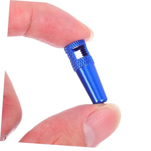 Juego 8 piezas tapas de válvula francesa de aleación de aluminio para bicicletas, tapas de válvula para neumáticos de bicicleta de carretera y montaña, de color azul, fáciles de instalar miniatura 3
