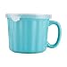 Farberware 5172594 Baker's Advantage Ceramic Soup Mug with Lid, 16-Ounce, Teal