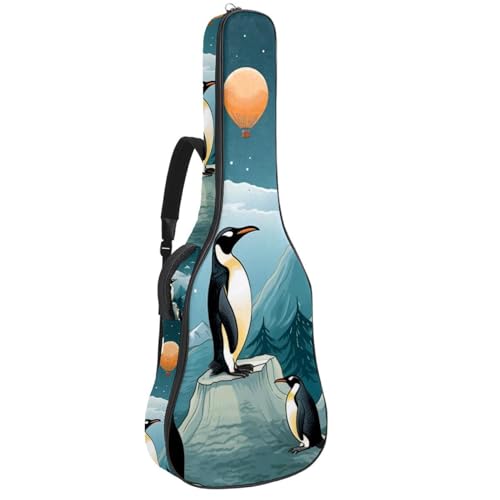 Housse guitare acoustique étanche motif pingouin pour cours et répétitions