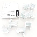 Schuette® Suprafix Plissee Klemmhalter ohne Bohren (Klemmfix 2.0) • 4 Stück Set • Incognito (Transparent)