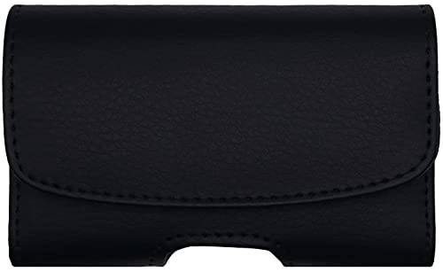 Premium Plus Size Pouch with Clip for Medtronic Insulin Pump with Silicone case (Cover) On (H1L/Black)