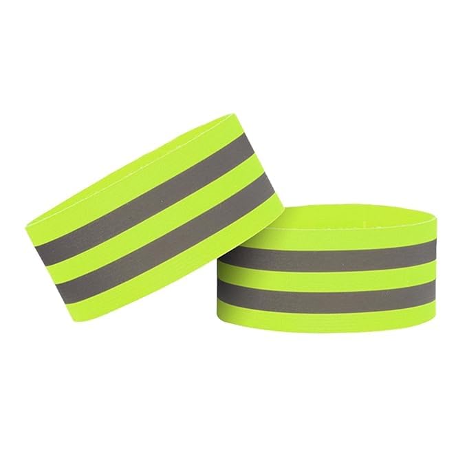 Reflective Bands Adjustable Safety Reflector Tape Straps for Arm Leg Jogging (Green)-image-32
