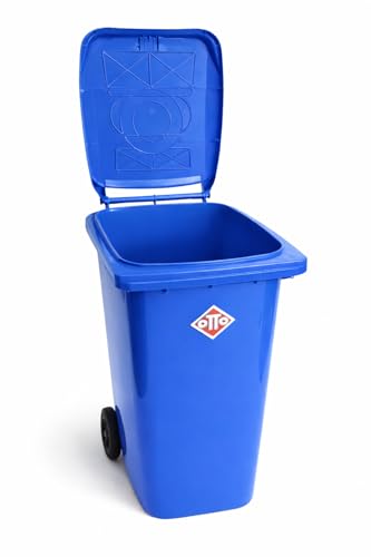 Image of OTTO Plastic Manual-Lift Garbage Waste Dustbin with Wheels 240 Ltr Blue