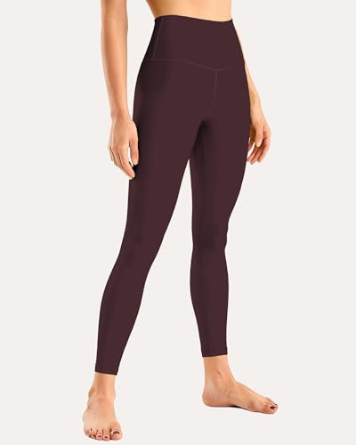 MXYMXY Buttery Soft Mivral High Waisted 7/8 Leggings for Women Tummy Control, Gym Lounge Yoga Pants Size L Espresso Brown — view 4