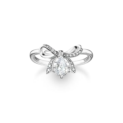 Bague nœud Thomas Sabo en argent 925 recyclé noir taille 50