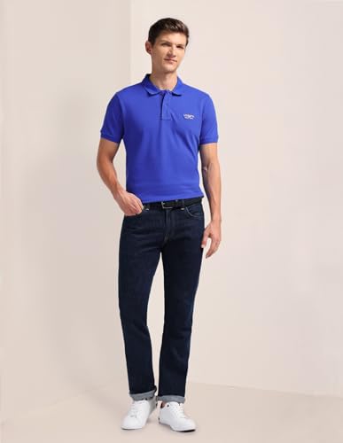 Image of U.S. POLO ASSN. Men's Cotton Regular Fit Polo Shirt (Ustshs2218 Me. Blue)