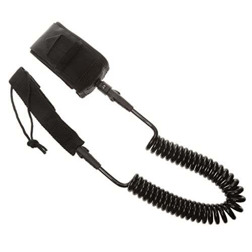 YIJU Trela ​​de Stand Up Paddle de 10 Pés - Windsurf Stand Up Paddle Leash - Preto
