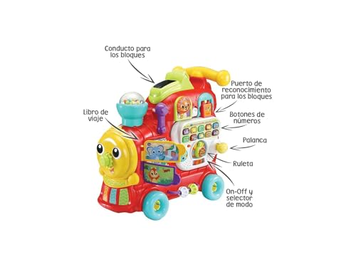 VTech-Baby Maxi Tren ABC de Paseo, Andador, Carrito y correpasillos para Aprender a Caminar - Juguete bebés +1 año - Multicolor, Versión ESP (3480-547822) - imagen 4