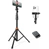 VIMOSE 66 Phone Tripod, Tripod for iPhone with Remote & Phone Stand, Extendable Cell Phone Tripod for Video Recording, Ultimate Tripod & Monopod Accessories for iPhone/Android, Clamp Mount