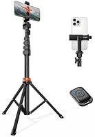 Vimose 66" Phone Tripod, Tripod for iPhone with Remote & Ultimate Phone Mount, Extendable Selfie Stick Cell Phone Tripod Stand for Video Recording, Compatible for iPhone/Android/Camera