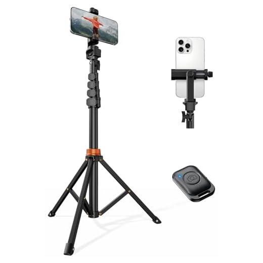 VIMOSE 66" Phone Tripod, Tripod for iPhone with Remote & Phone Stand