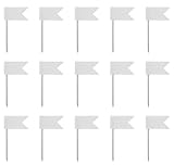 Tupalizy 50PCS Flag Push Pins Travel Map Thumb Tacks Plastic Head with Steel Point for Bulletin Cork Board Picture Hanging World Map Marking Classroom Home Office School Use DIY Craft Project (White)