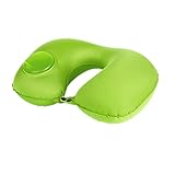 MMD Aufblasbares Kissen Nackenkissen Reise U-förmiges aufblasbares Kissen (Farbe : Grün)