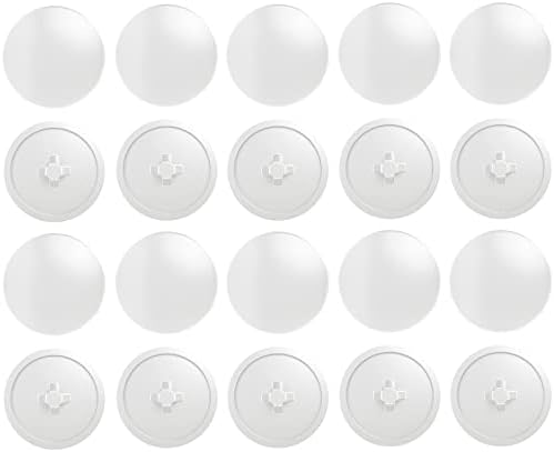 cyclingcolors 20x Screw Cap Cover White Plastic for pozidriv pz2 Cross Head Furniture Screws Covers caps