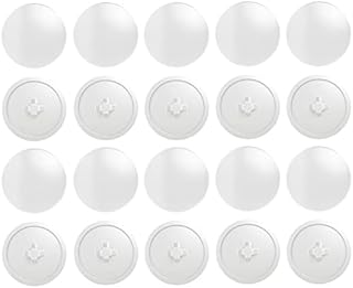 cyclingcolors 20x Screw Cap Cover White Plastic for pozidriv pz2 Cross Head Furniture Screws Covers caps