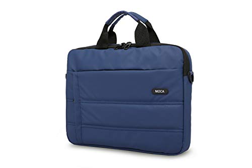 Image of MOCA Men's compatible Laptop Sleeve shoulder messenger hand bag for 15 15.4 15.6 inch Macbook pro acer HP Dell inspiron Toshiba Asus laptop bag (Blue)