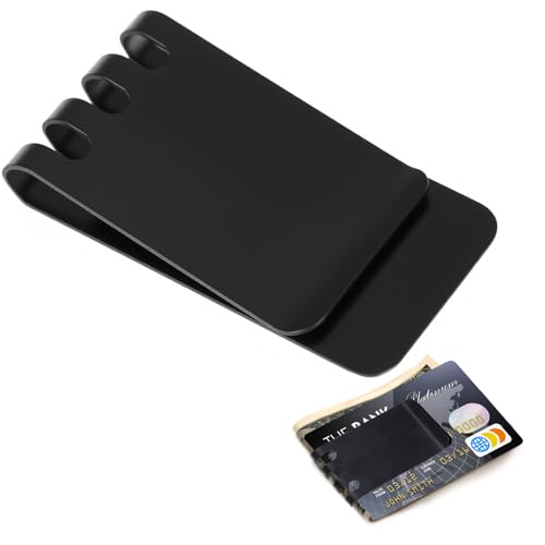 Money Clip Spring Stainless Steel Minimalist Cash Clip for Men and Women, Lightweight Compact Front Pocket Wallet for Travel, Business, Everyday Use (2.56