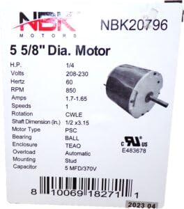 PartXpress Condenser Motor Compatible with York S1-024-25119