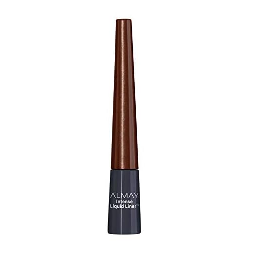 Almay Intense Liquid Eyeliner, Waterproof and Longwearing, Hypoallergenic, Cruelty Free, -Fragrance Free, Ophthalmologist Tested, 224 Brown Topaz, 0.08 oz