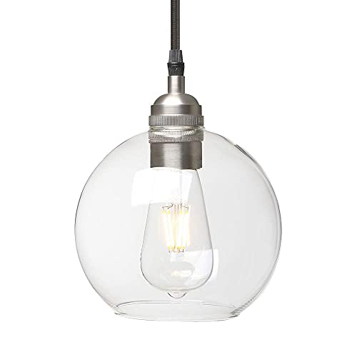 Pendentif nordique en verre industriel E27 pour plafond de cuisine et salle à manger