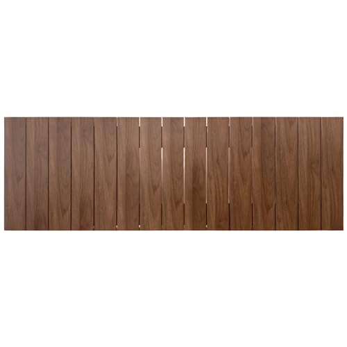 Miniatura 5 de Dhome Cabecero De Madera Reciclada Dm Estilo Palet Vertical Cama Palets Herrajes Incluidos 135cm, Nogal Madera