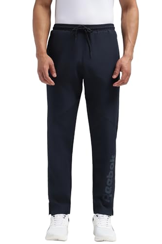 Image of Reebok Men's Track Pants - Performance Trackpants 3 E - Durable Polyester Gym & Training Pants
