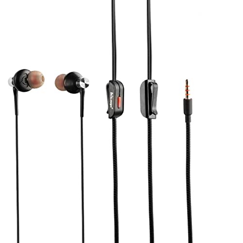 Image of Hitage Earphone Headset HB-676 Stylish and Comfortable Wired Earphone with Deep Bass Sound Headset with Mic.(White)