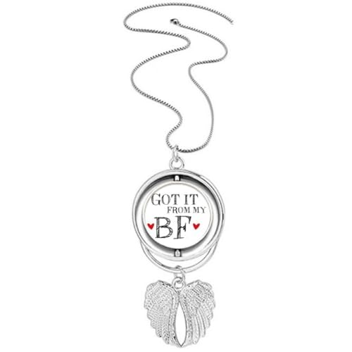 Collier ailes d'ange rotatif GF cadeau de Saint-Valentin romantique