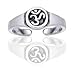 Sterling Silver Aum or OM Yoga Symbol Toe Ring or Pinky Ring