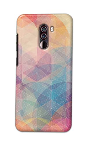 Image of Printed Hard Back Cover Case for Mi Poco F1 Back Cover (Crumpled Paper Design) -1803