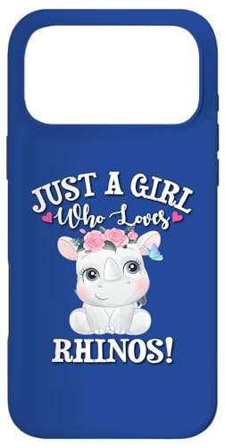 Womens Kids Flowers Just A Girl Who Loves Rhinos �X�}�z�P�[�X iPhone 17 Pro Max �p