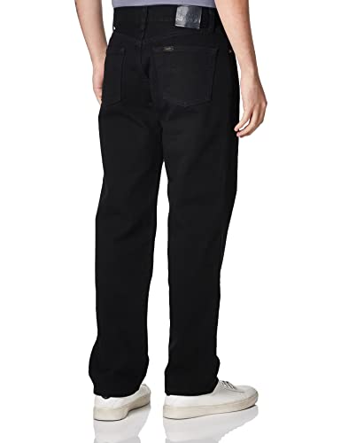 Lee Men's Relaxed Fit Straight Leg Jean, Double Black, 38W X 32L #TOP3