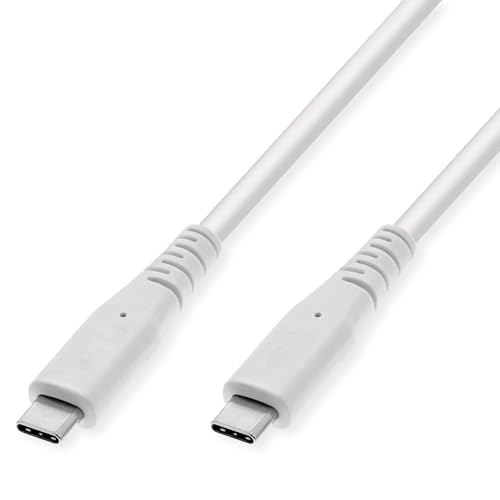 Value Câble compatible USB 3.2 Gen 2, C-C, ST/ST, 10Gbit/s, Emark, 60W, blanc, 5 m