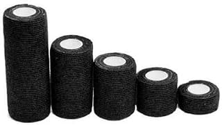 BE-TOOL - Vendajes autoadherentes y vendajes cohesivos autoadhesivos, suministros médicos de protección de primeros auxilios, paquete de 3 rollos (15 cm x 4,5 m), color negro