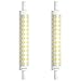 R7s Led 118mm,R7s LED-Lampe,R7s LED Leuchtmittel,R7S LED Glühbirnen,10W 230V 6000k weiß,R7s J Typ LED Doppelsokel Linear Tube 360° Abstrahlwinkel(2 Stück )seami