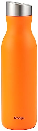 Smidge Reusable Water Bottle 500ml Citrus – Insulated Stainless Steel Flask for Hot & Cold Drinks, Leakproof & BPA-Free, No Metallic Taste