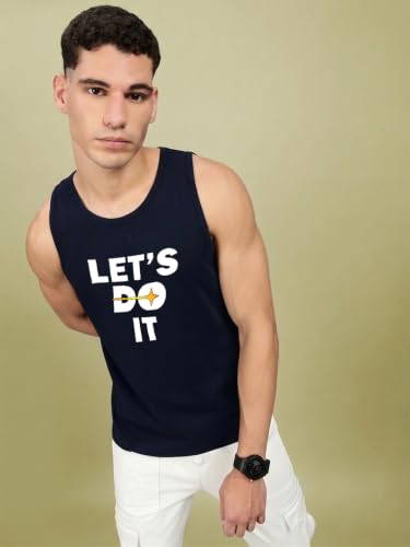 Image of Lux Nitro Men's Sleeveless Gym Tank Top Combed Cotton | Scoop Neck Athletic Vest | Ultra-Soft, Tag-Free, Urban Fitness Wear