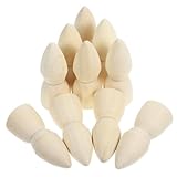 YARNOW 10個 未塗装木製ペグドール 向け手作りキット 滑らか仕上げで 手描き可能な白木ペグ人形 親子クラフト遊び用