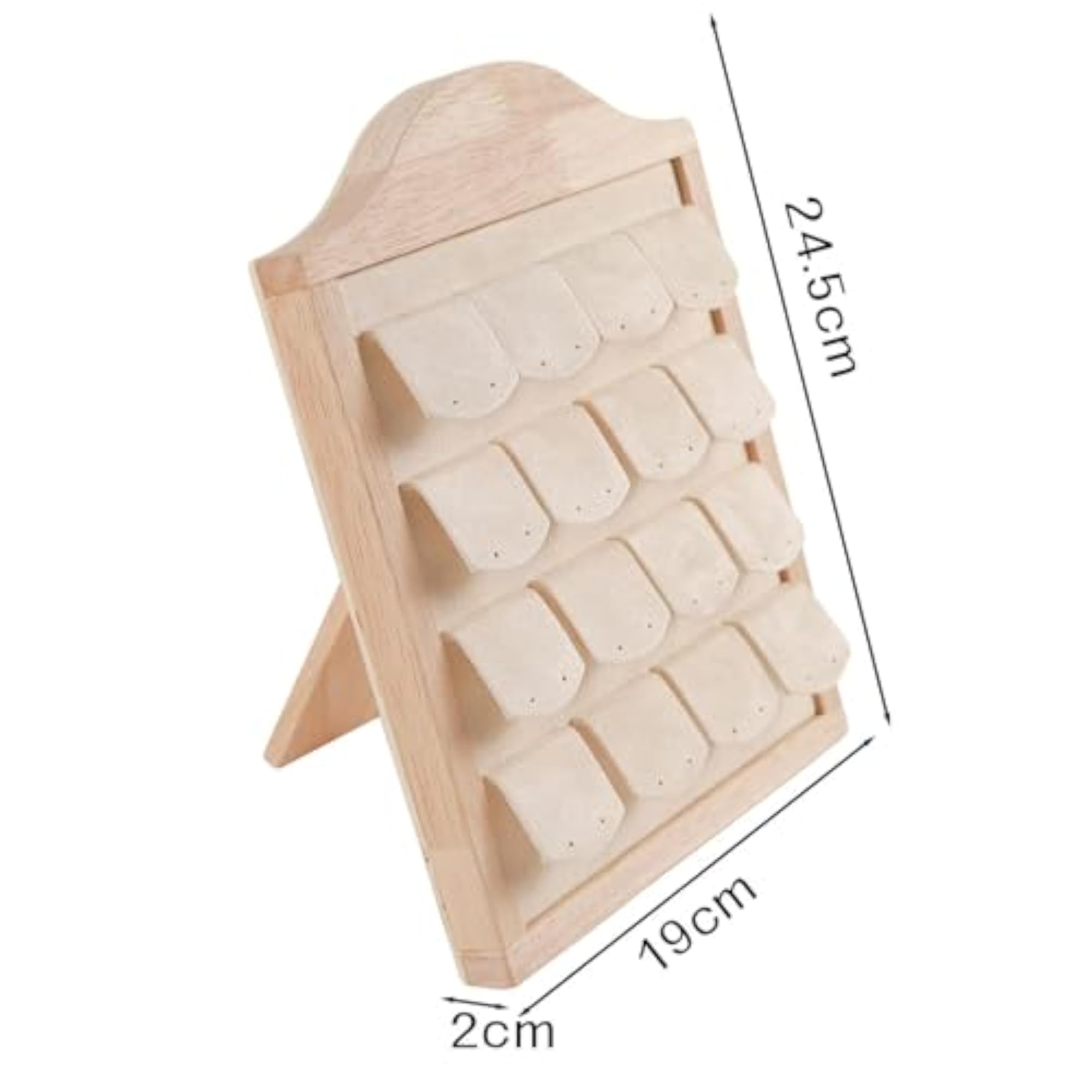 Wood Earring Display Stand for 16 Pairs