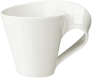Villeroy & Boch 1024849631 New Wave Caffè Cup, 250 ml, Premium Porcelain, White