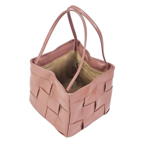 Woven Pattern Leather Handbags Stylish Leather Shoulder Purse Handbags Top Handle Bags Genuine Leather Handbags3