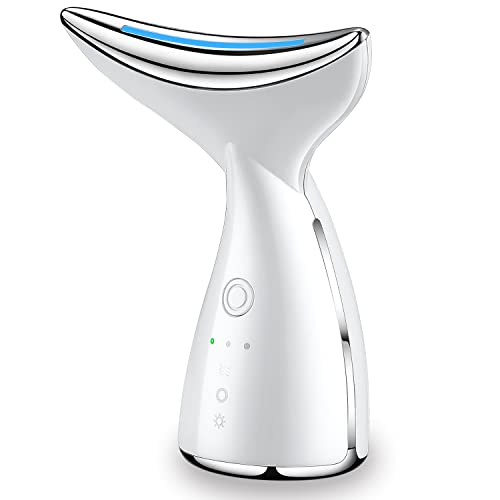 CooBES Vibration Heating Beauty Device,Face and Neck Massager Electric, Microcurrent Face Massager, Anti-Wrinkle Face Lift Skincare Tools,3 Modes, Mothers Day Gifts for Women.