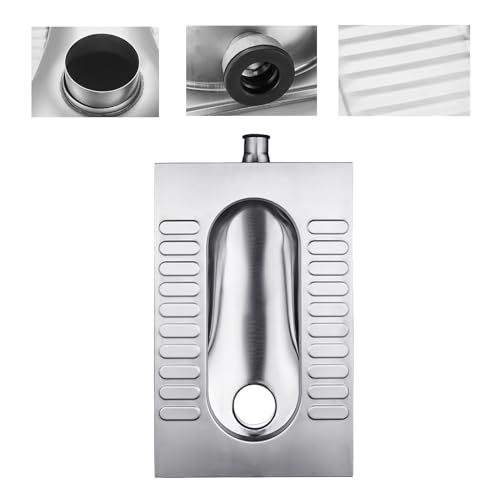 Inodoro en cuclillas de acero inoxidable grado comercial 304, sin olor, adecuado para áreas de alto tráfico miniatura 4