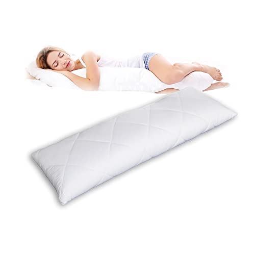 Descanso Home & Living Seitenschläferkissen Füllung mit gestepptem Bezug (140x40cm) Cover