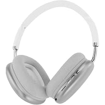 Wireless Over Ear Bluetooth Headphones with Microphone - Wireless Headset -Noise Reduction - Bluetooth, Wired, Built in Micro SD for Travel, Home, Work TV, PC, Gaming, Cellphone Silver