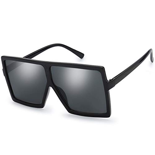 Image of The Fresh Large Oversized Fashion Square Flat Top Sunglasses - Exquisite Packaging