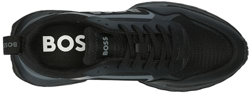 Image of BOSS Men's Big Logo Mesh Mix Lace Up Sneaker