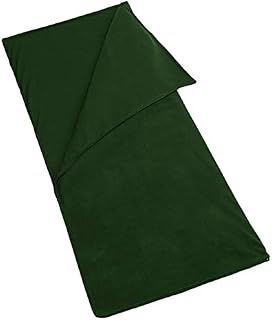 Blanketswarm Microfiber Fleece Zippered Sleeping Bag Lightweight Travel Sheet Liner or Blanket with Carry Storage Bag for Outdoor Camping Cold Weather Climates